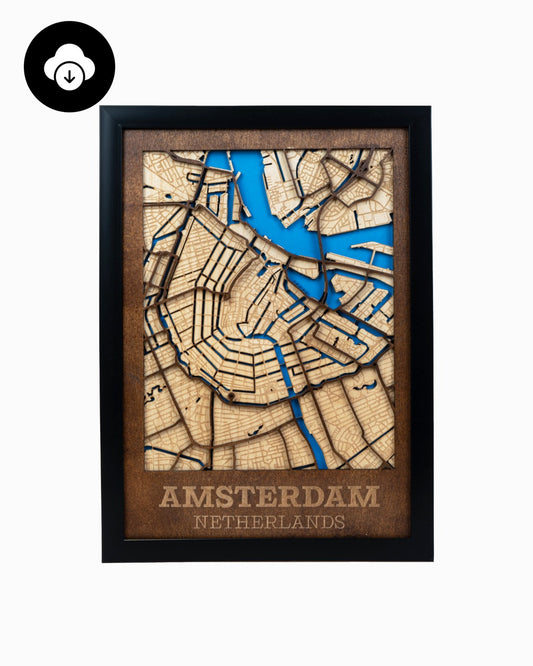 Amsterdam Nederland - Kaart