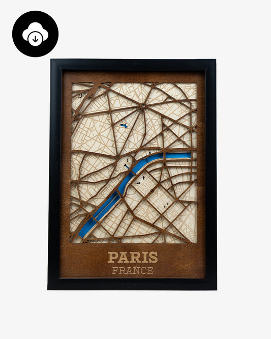 Parijs Frankrijk - Kaart