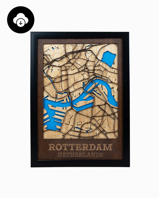 Rotterdam Nederland - Kaart